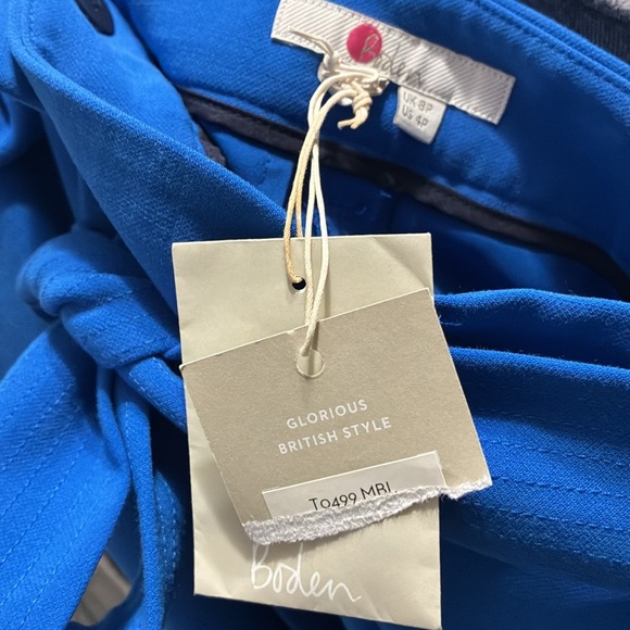 Boden Hampstead Wide Leg Pants - Bold Blue size 4P new - Picture 9 of 16